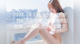 2023-10-1 极品小女友开房，翘起屁股调教，性感吊带白丝袜，一顿输出，射在嘴里