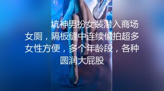 ⚫️⚫️坑神男扮女装潜入商场女厕，隔板缝中连续偸拍超多女性方便，多个年龄段，各种圆润大屁股